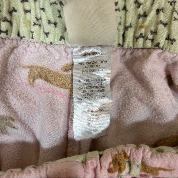 Munki Munki Pink Dachshund Flannel Pajamas Weiner Dog Doxie Size M - Picture 12 of 12